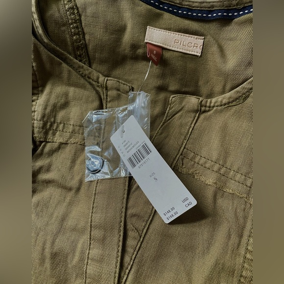 Anthropologie Pilcro Flutter-Sleeve Buttondown Tunic Dress - Picture 4 of 6